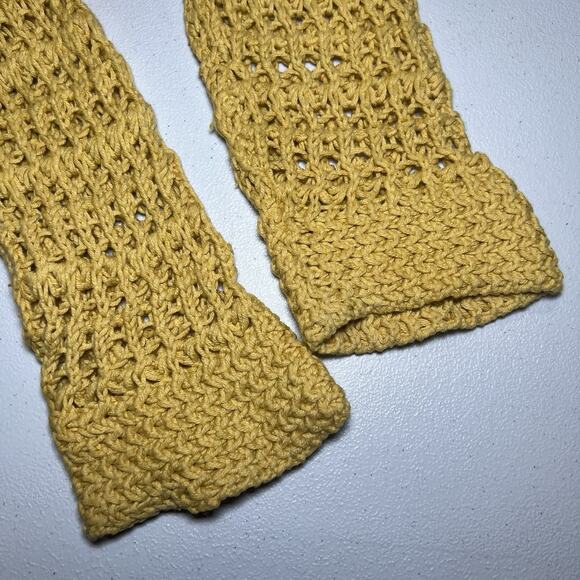 Charlie & Robin Anthropologie Butter Yellow Open-Knit Cardigan Sweater Size S - Picture 7 of 7